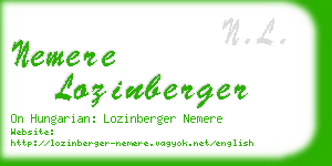nemere lozinberger business card